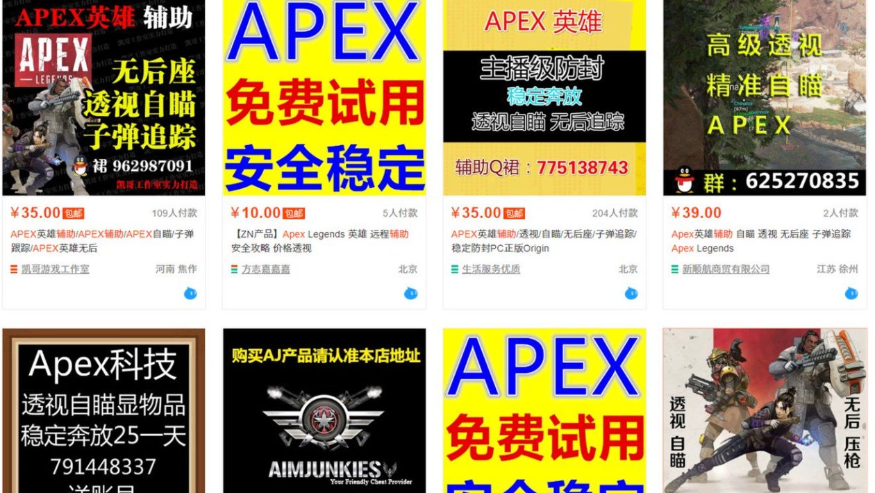Apex Legends, Electronic Arts, Cheaty do Apex Legends se prodávají až za 10 tisíc korun