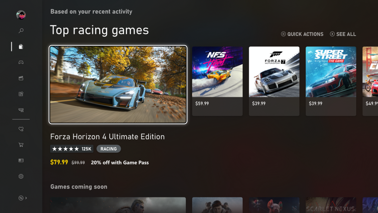 Microsoft představil nový a rychlejší Xbox Store