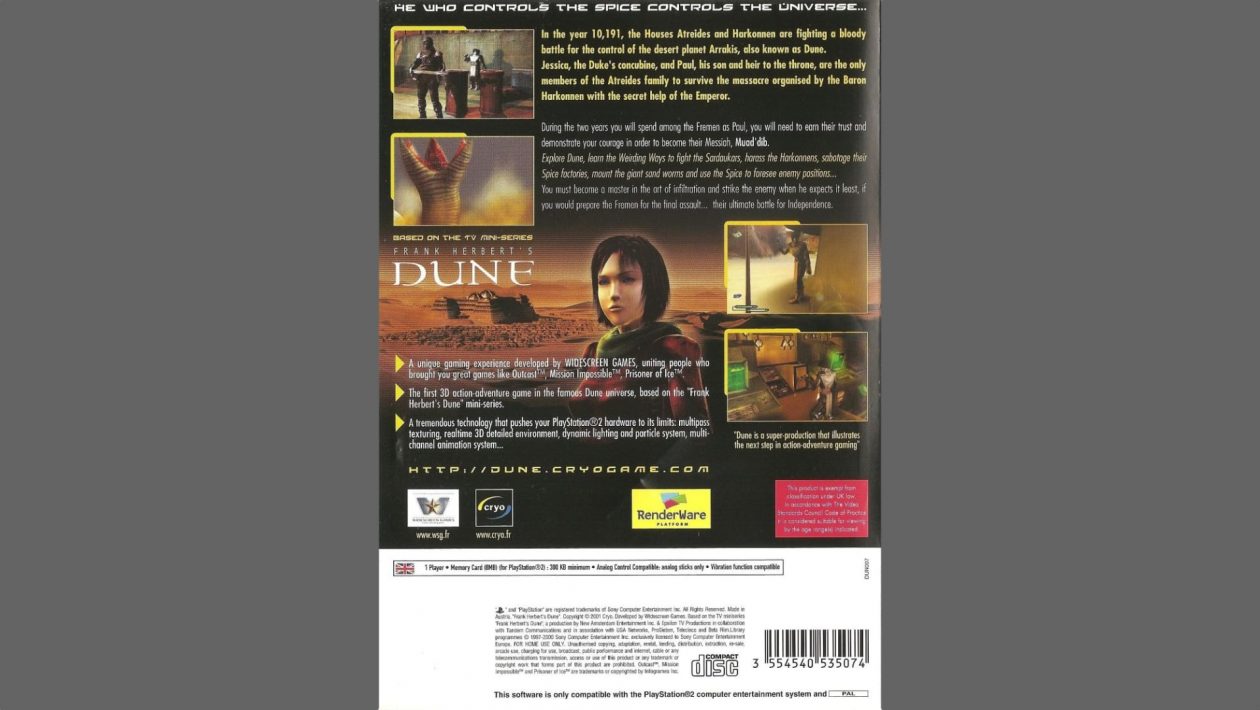 Frank Herbert’s Dune, Cryo Interactive, DreamCatcher Interactive, Historie her podle Duny, část pátá