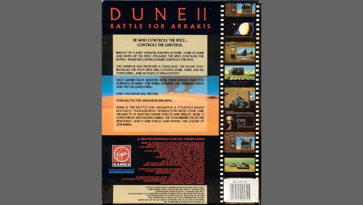 Dune II, Virgin Games, Historie her podle Duny, část druhá