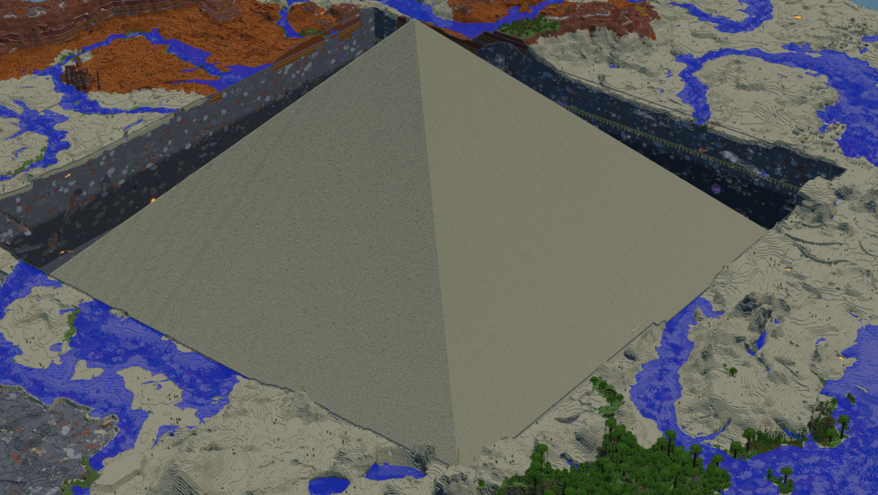 Minecraft, Mojang, V Minecraftu v survival módu vyrostla nejvyšší pyramida