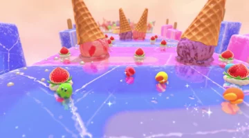Nová hra s Kirbym připomíná Fall Guys plné jídla