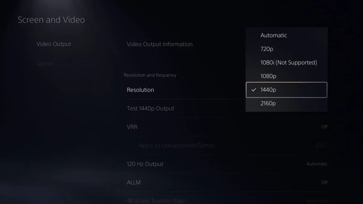 Rozlišení 1440p už je na PS5 k dispozici všem