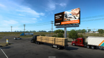 American Truck Simulator, SCS Software, Skutečná firma skrz billboardy v ATS hledá řidiče kamionů