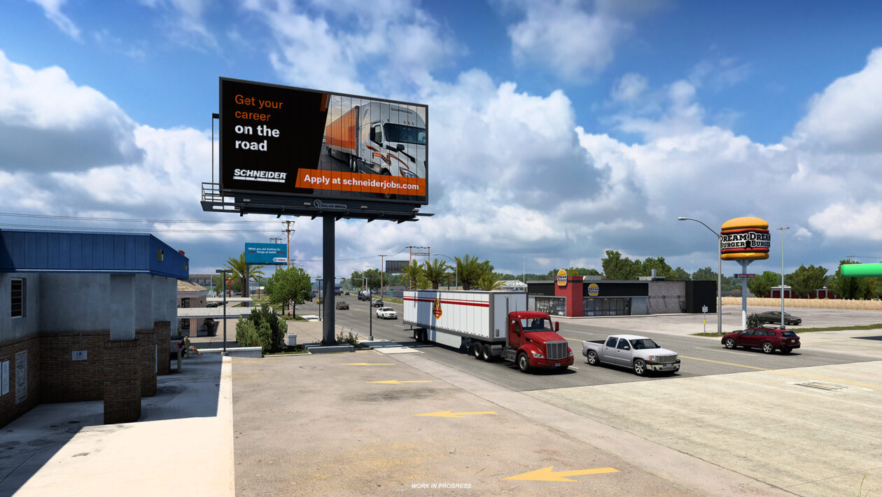 Skutečná firma skrz billboardy v ATS hledá řidiče kamionů » Vortex