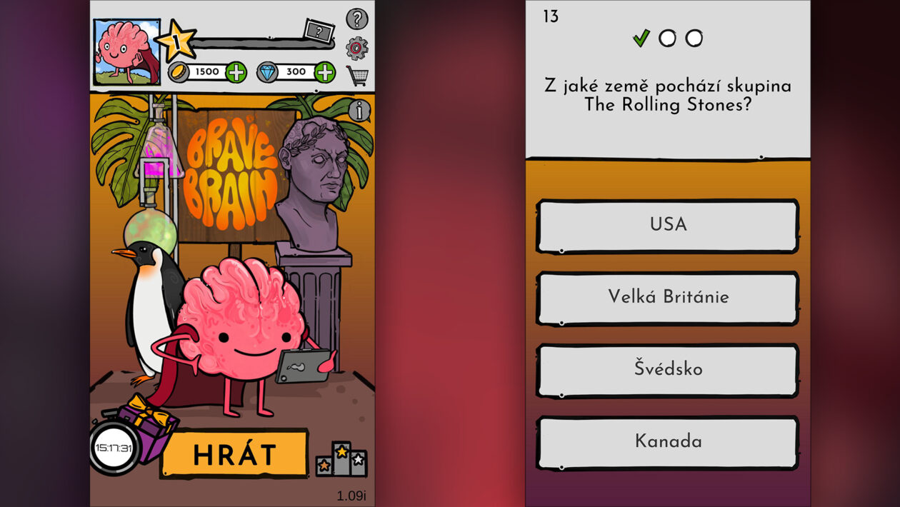 Brave Brain, Kikiriki Games, Vyšla česká přístupná hra Brave Brain
