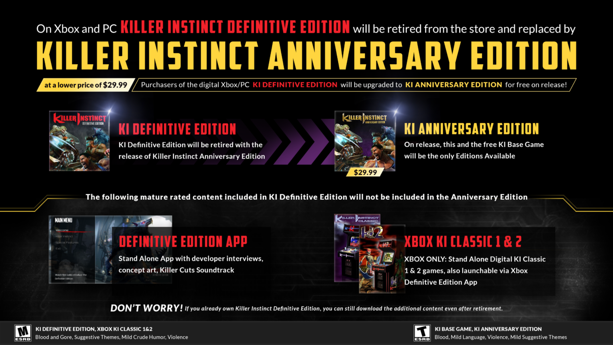 Killer Instinct, Microsoft Studios, Killer Instinct slaví 10 let a dostane novou free-to-play verzi